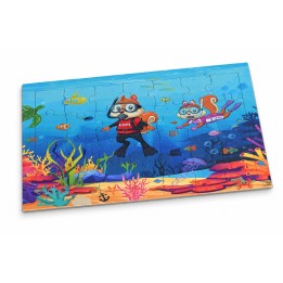 Puzles cartón rectangular  21x29,7 cm / 28 piezas