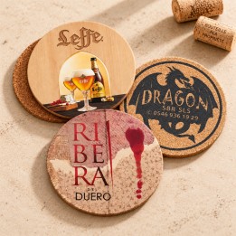 Posavasos con corcho - Circulares 80 mm