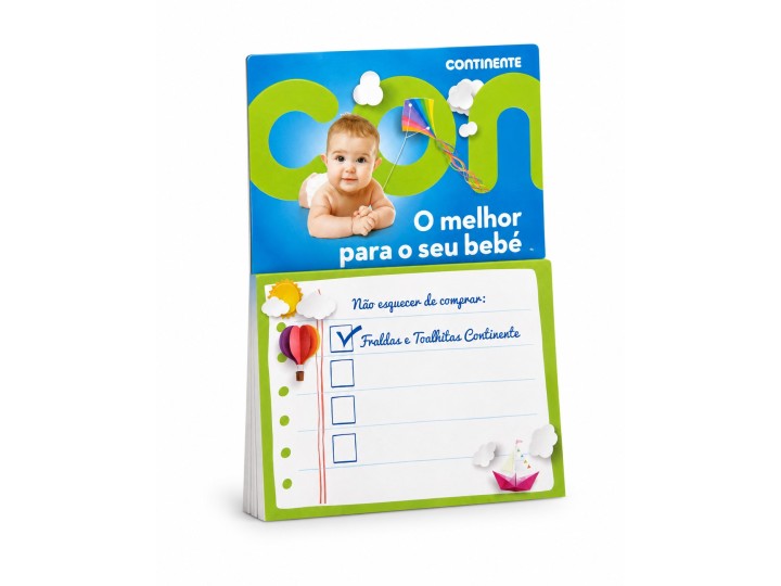 Bloc de notas Magnético con bloc blanco 75 x 150 mm