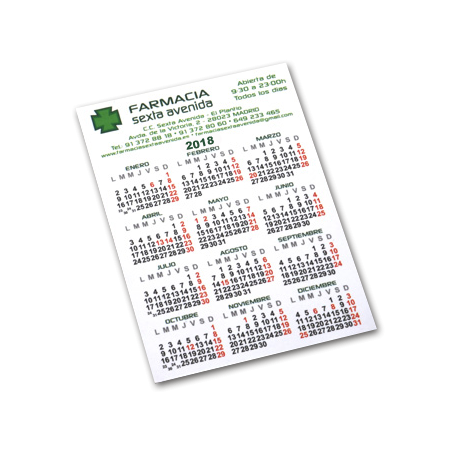Calendario Magnetico 80x100mm